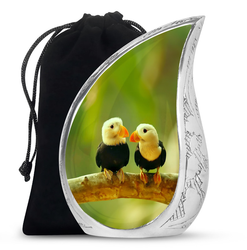 Puffin Bird Urn For Ashes For Women Memorial Urn For Mom Ashes Holder-10 Inch