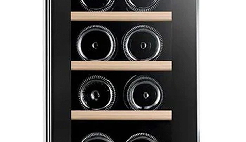 Cava de Vinos Drija Rosso 8 con diseño compacto en acero inoxidable y vidrio templado.