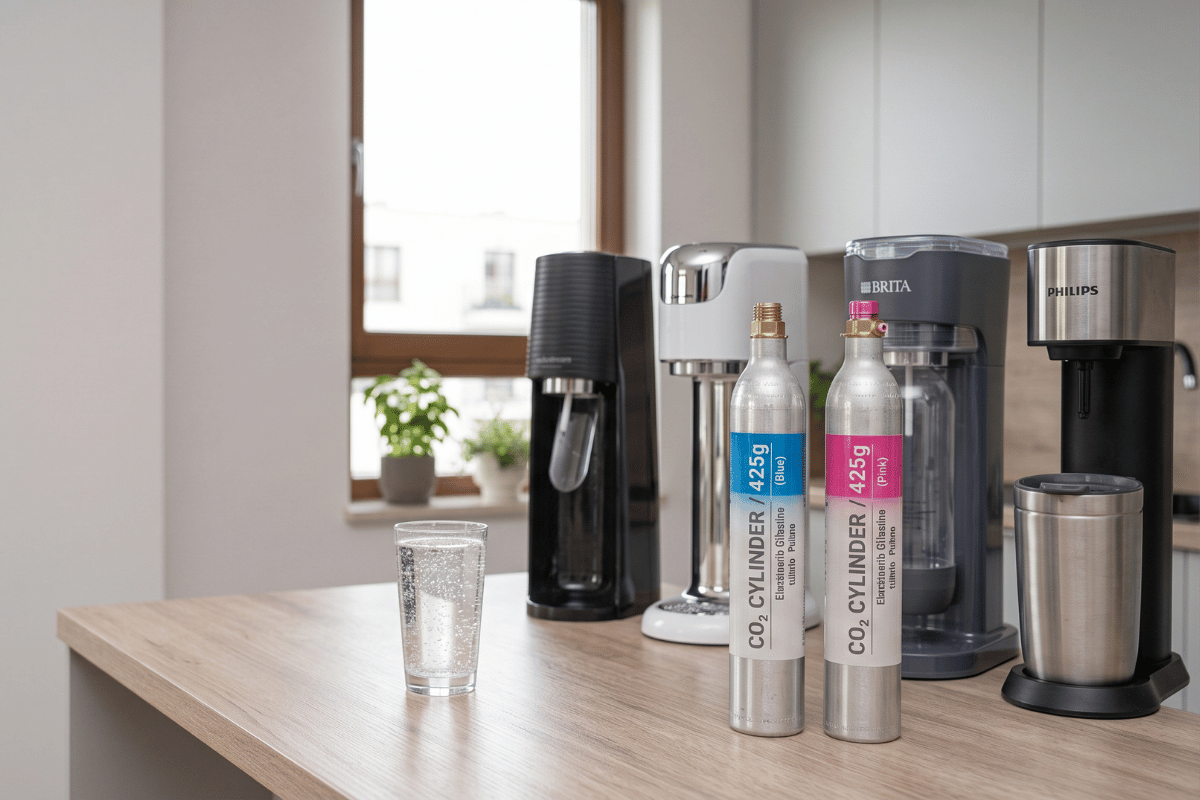 Naboje CO₂ do SodaStream, Dafi, Brita i Philips - jaki rodzaj wybrać?