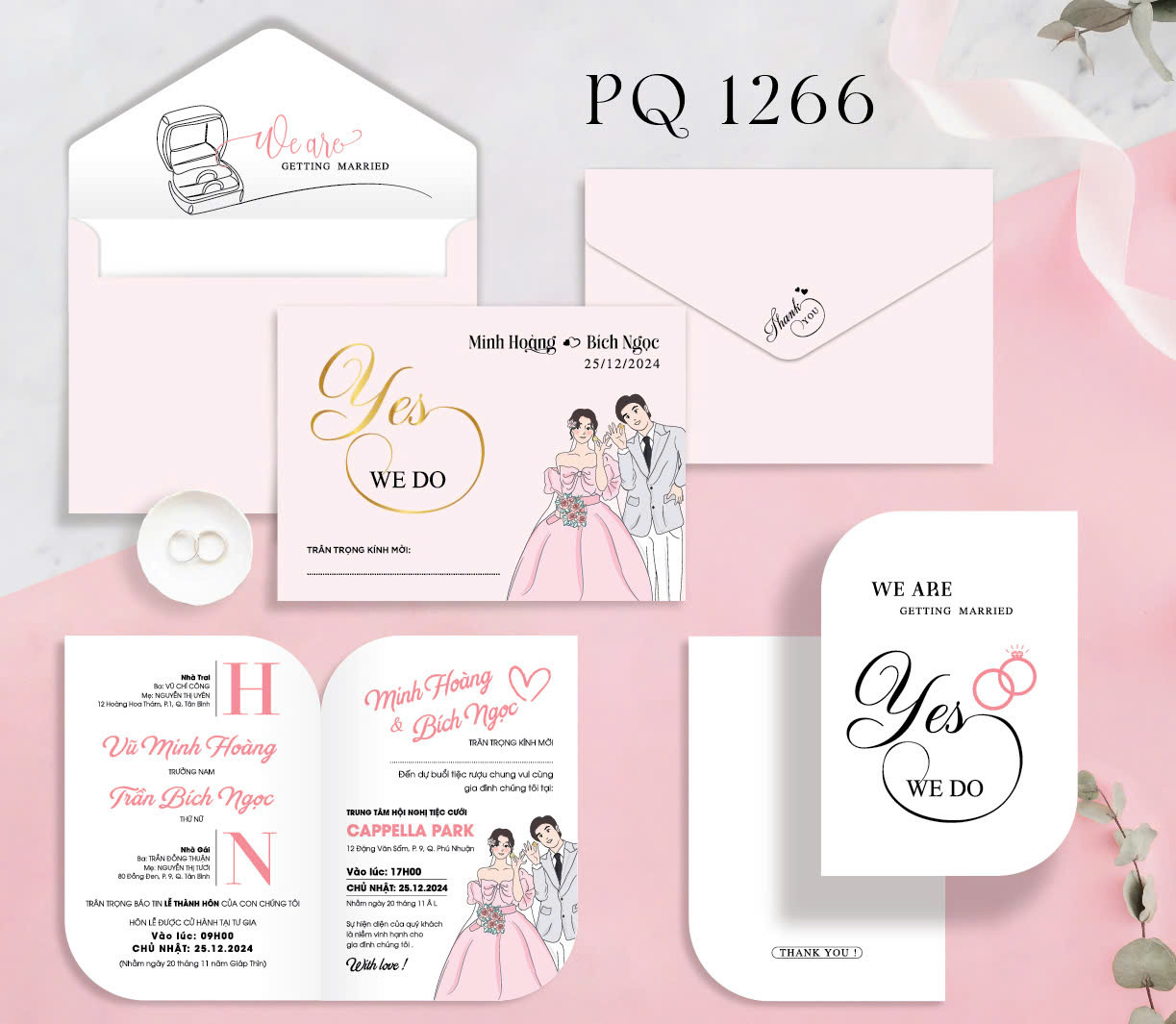 Thiệp Yes We Do tone hồng (1266)