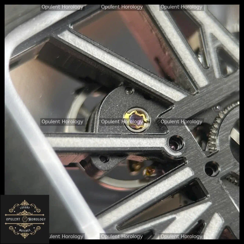 Cartier Santos Skeleton Watch 39.8mm | Black Leather Strap - Super Clone