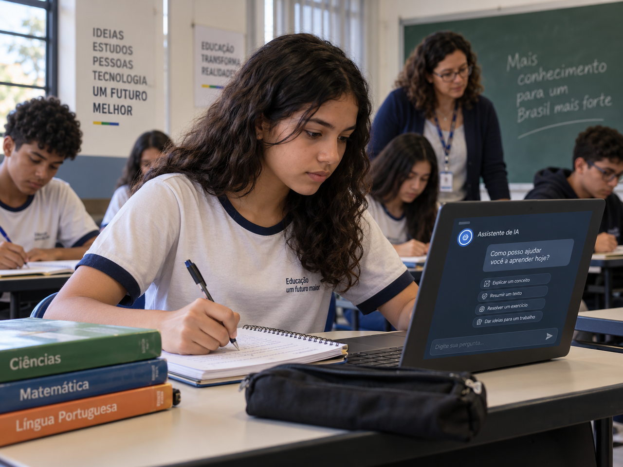 IA já virou ferramenta de estudo no Brasil: 48% dos alunos usam chatbots toda semana, mostra Pisa 2025