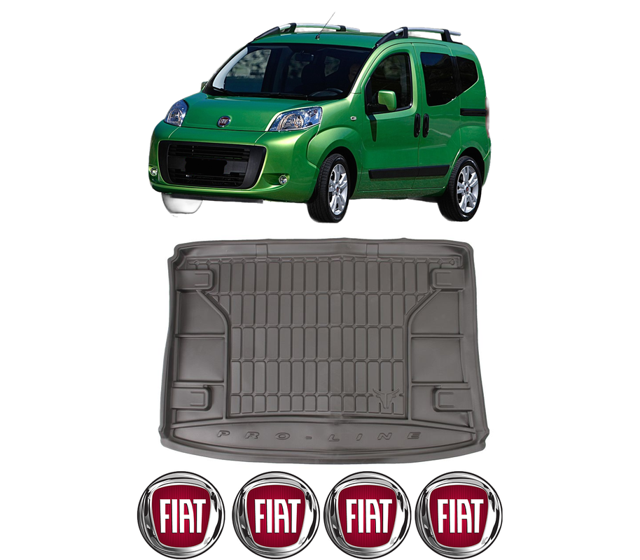 Tavita Portbagaj FIAT QUBO (225_) din 2008-2015, Protectie Portbagaj Auto, 4x Stickere auto cu FIAT