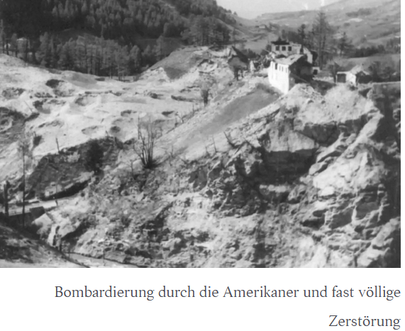 Schloss Trauson Bombardierung 1945