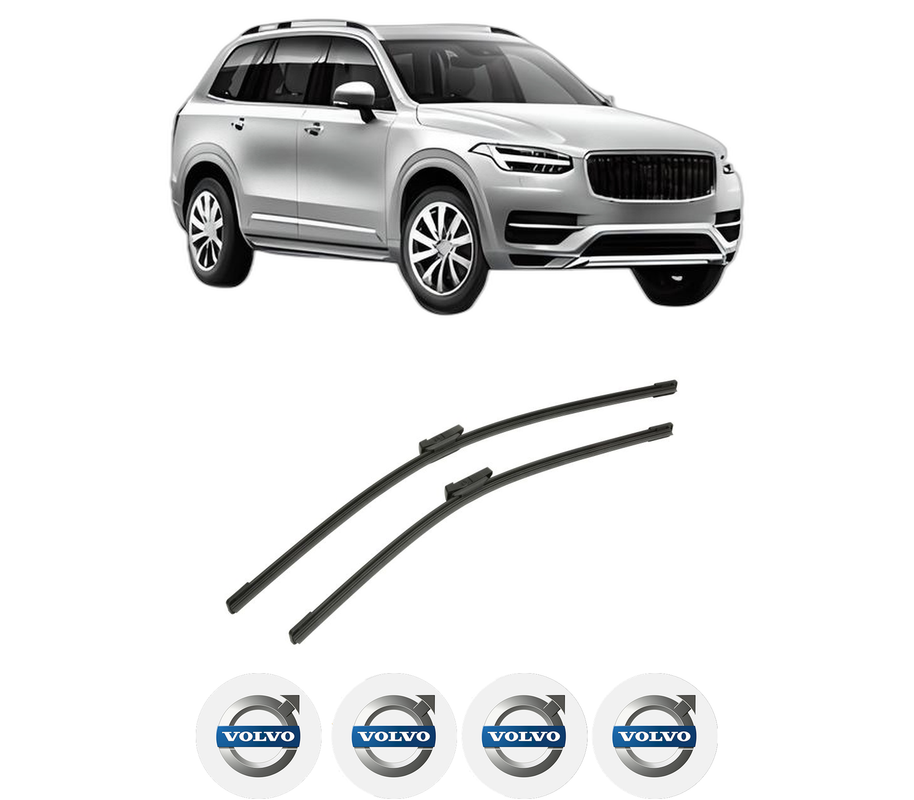Set stergatoare auto VOLVO XC90 II (256) din 2014-2022, pentru parbriz auto, 2 bucati, Bosch Aerotwin, din cauciuc siliconat rezistent, 4 Stickere Auto VOLVO
