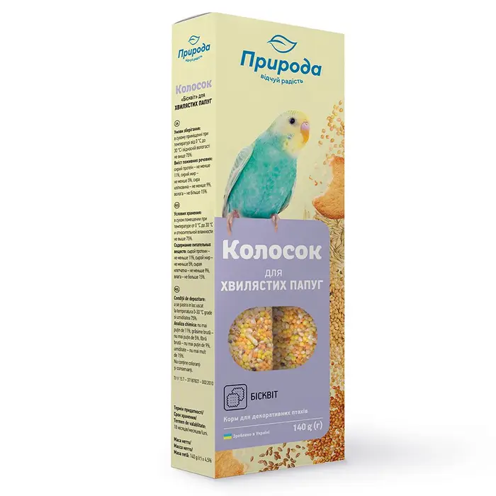 Колосок для папуг Бісквіт 140г