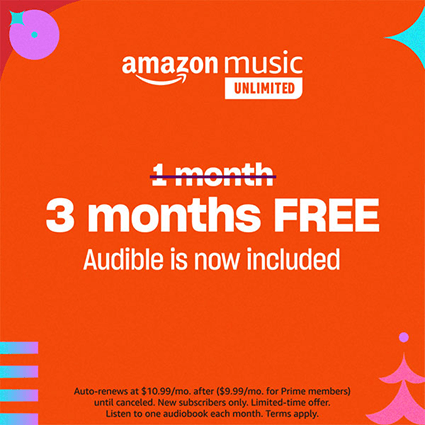 Unlock Unlimited Music and Audiobooks: Free 3-Month Amazon Music Unlimited + Audible Offer Unlock Unlimited Music and Audiobooks: Free 3-Month Amazon Music Unlimited + Audible Offer