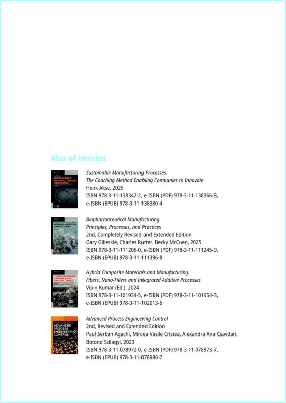 Manufacturing Processes Metal Forming Machining Metal Casting Welding And Additive Manufacturing De Gruyter Textbook (Mahmood Alam)