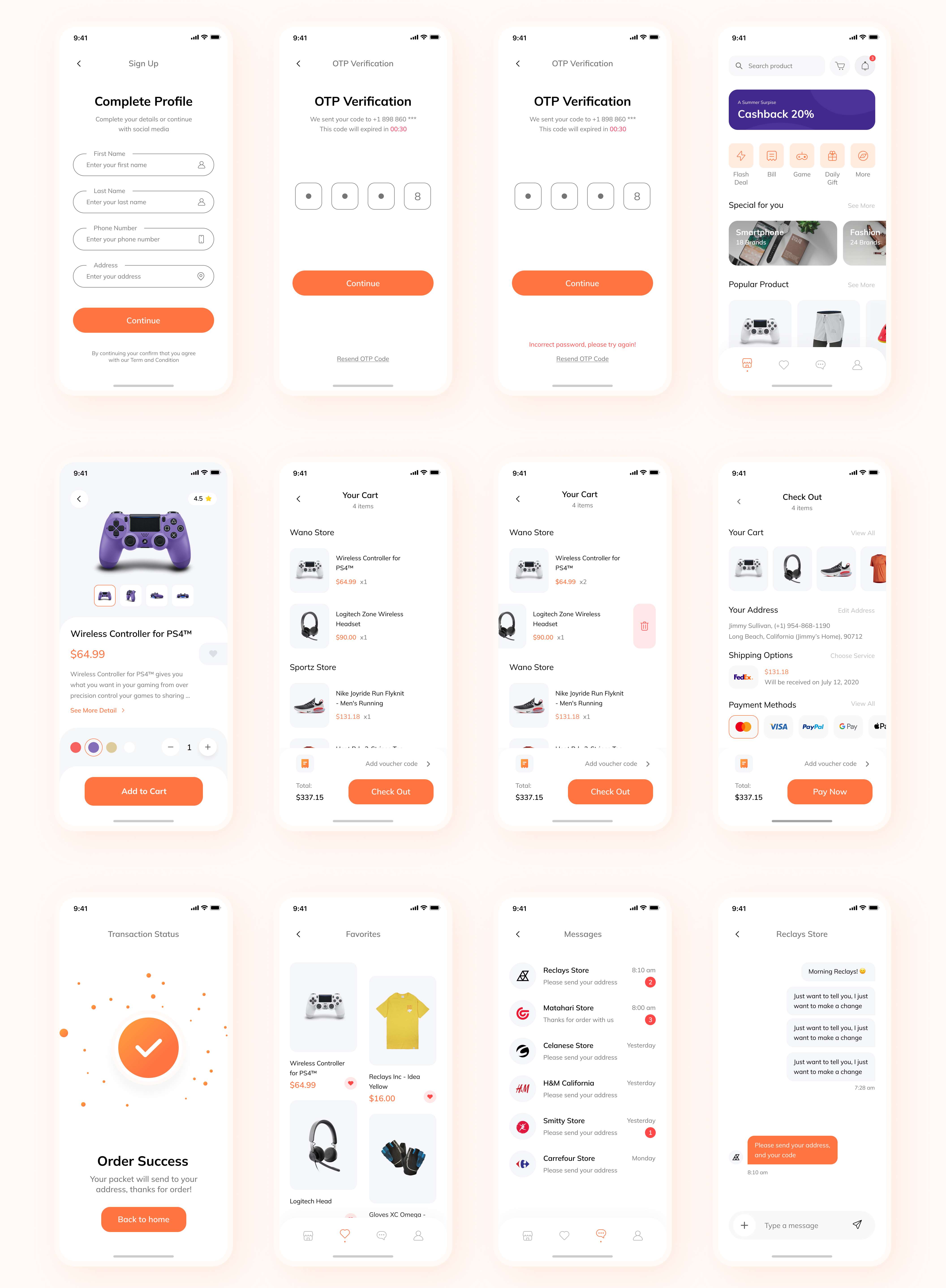 ElevateX - Minimal UI Kit for E-commerce React Native CLI