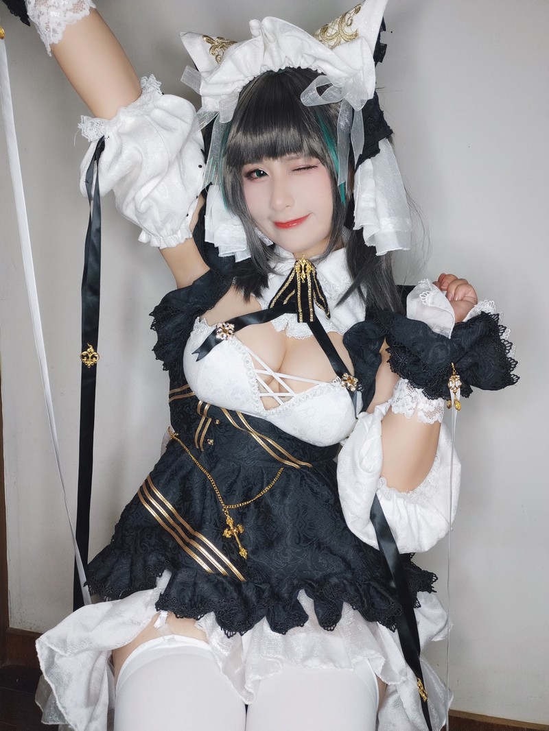 柘烟Zuken 柴郡 Cosplay（Azur Lane Cheshire）高清写真【45P｜136.7MB】插图3