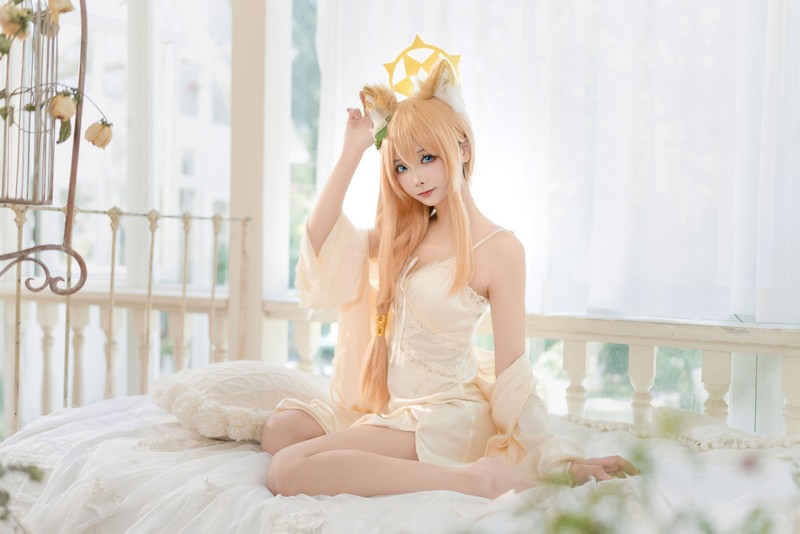 艾西Aiwest 碧蓝档案伊落玛丽睡衣Cosplay写真图集 高清图集 34P (102.2M)插图4