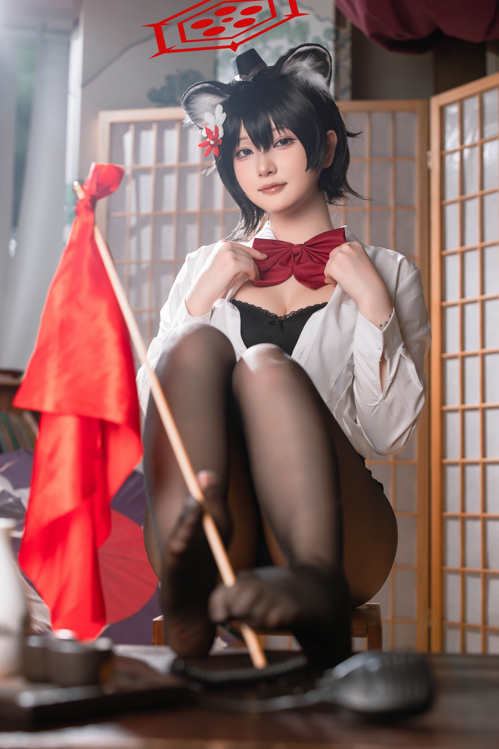 屿鱼 Yuyu 蔚蓝档案 春日椿 导游主题 Cosplay 写真集（55P｜156MB）插图1