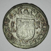 16 maravedís de Felipe IV Segovia 1664 Thumbnail-2