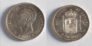 5 pesetas 1879. Alfonso XII. EM M LN-Normal