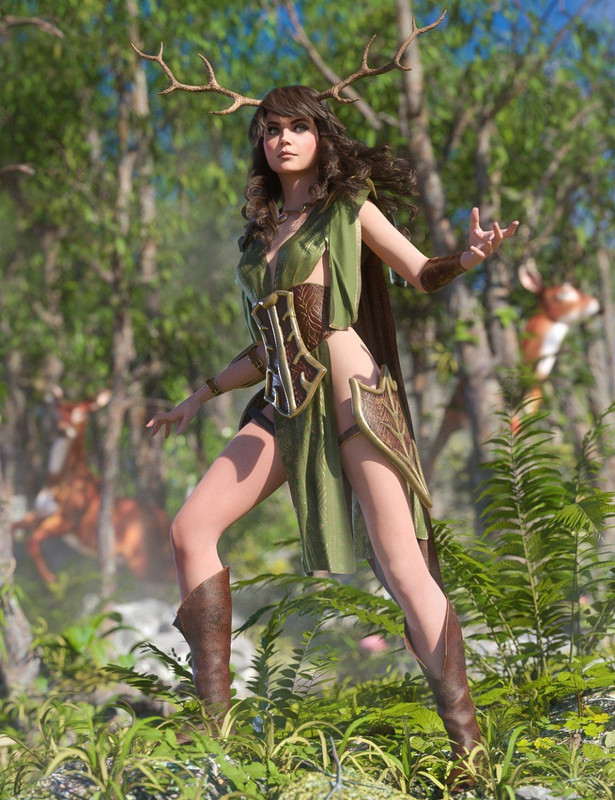 daz3d dforce wood warden outfit main