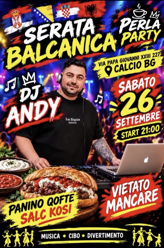 Serata Balcanica al Perla Caffé