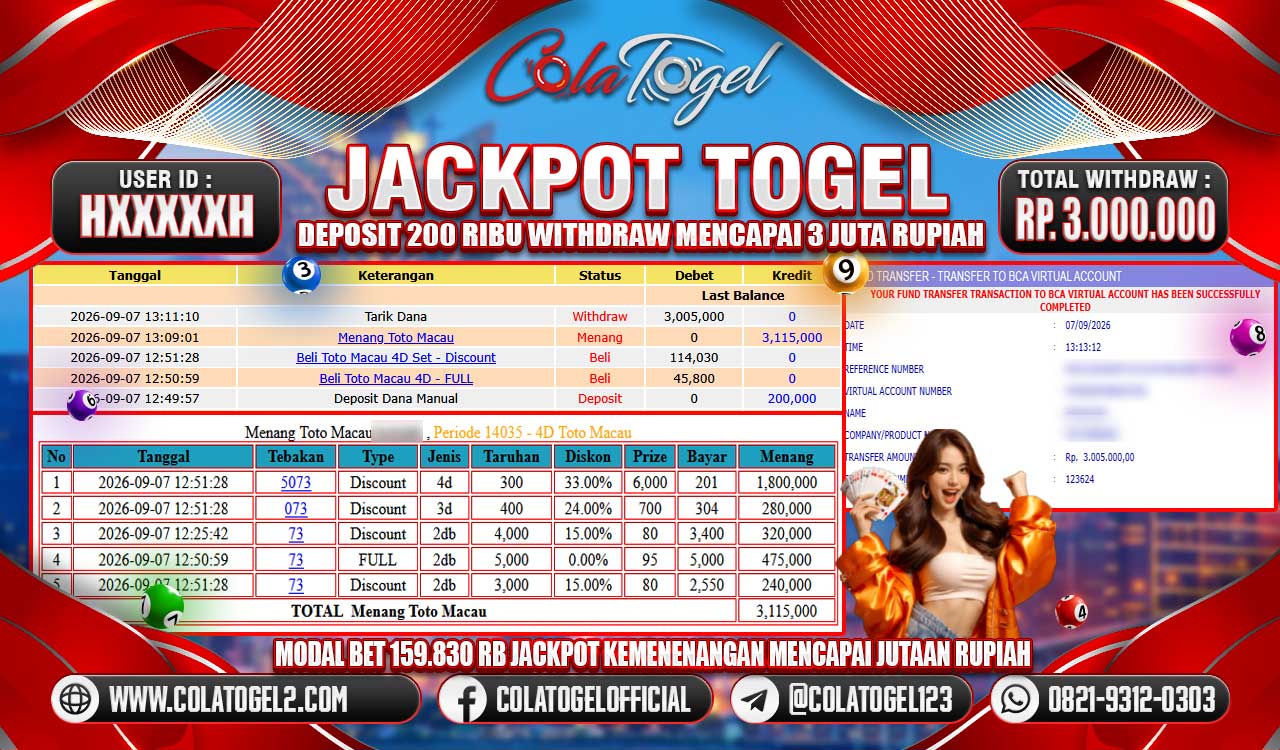 JACKPOT TOTO MACAU!!