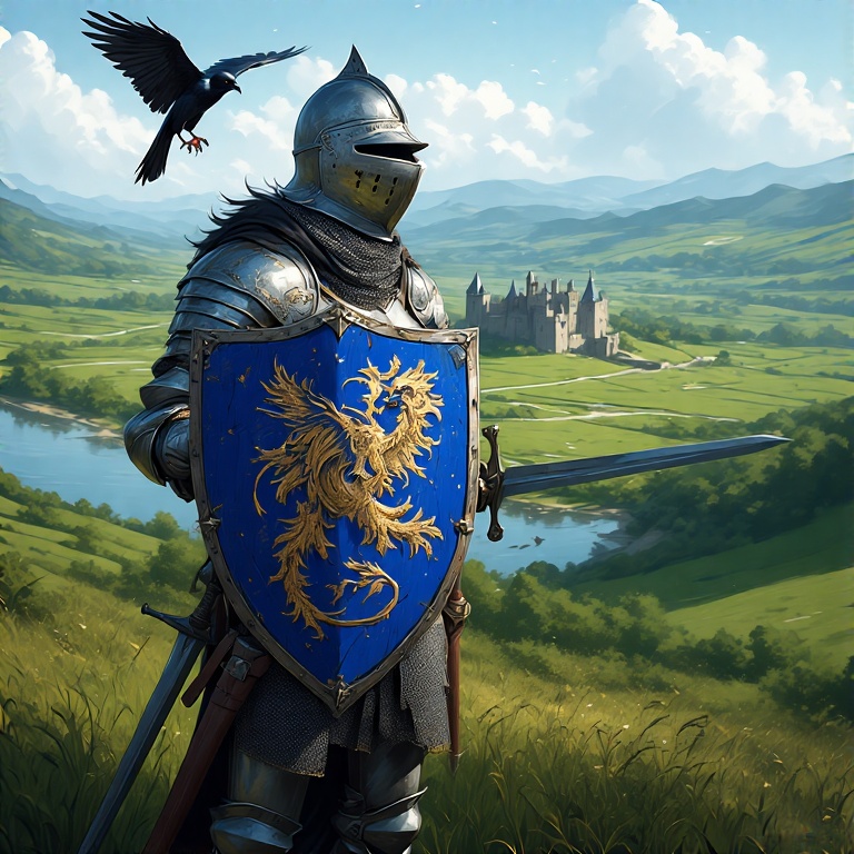 A-medieval-knight-in-shining-a-23