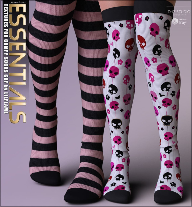 Essentials Textures for Comfy Socks G8F