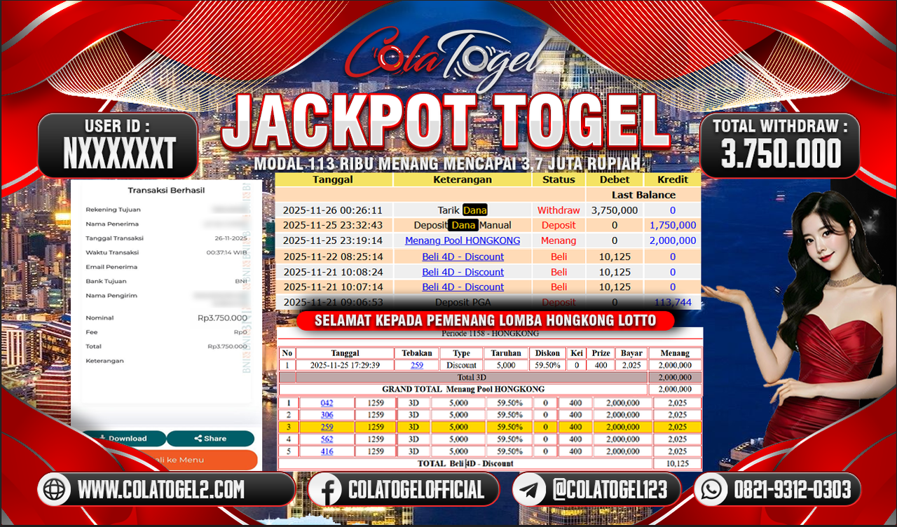 JACKPOT HONGKONG LOTTO!!