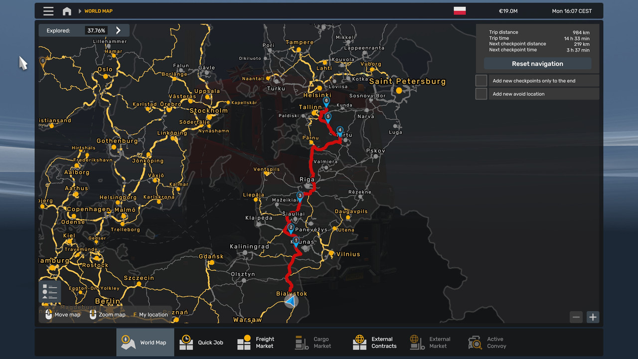 September convoy 2026 raw route