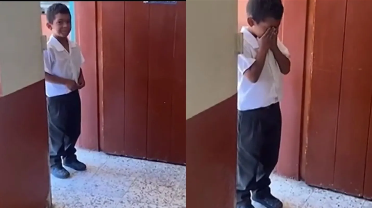 Alumnos organizan fiesta a compañero de clase y llora de alegría