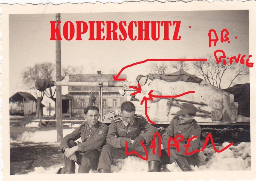 Panzerjäger Marder II Wintertarnung weiß mit Wap