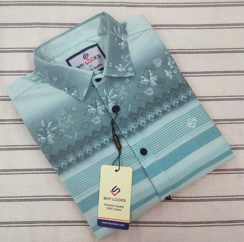 Shy Looks Luxury Spandex Print Shirt