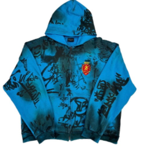 Balenciaga Blue Skater Graffiti Hoodie [1+ styles]