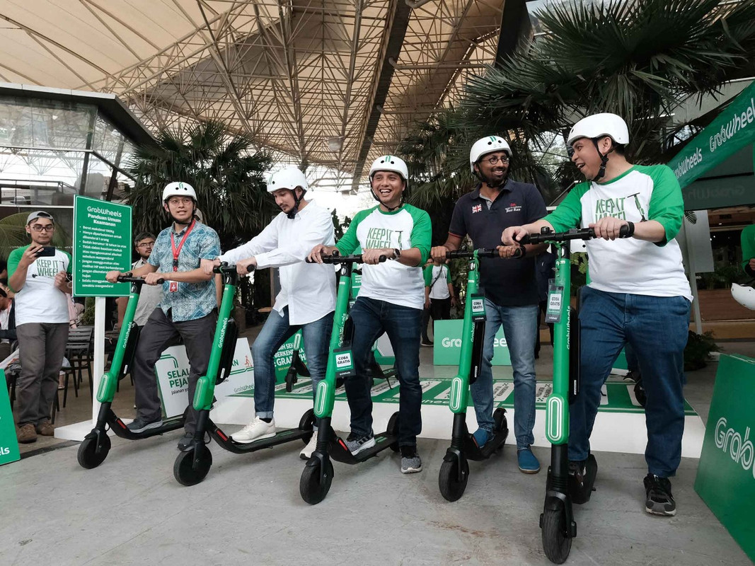 Peluncuran GrabWheels bersama Sinar Mas Land di BSD City pada 9 Mei 2019.