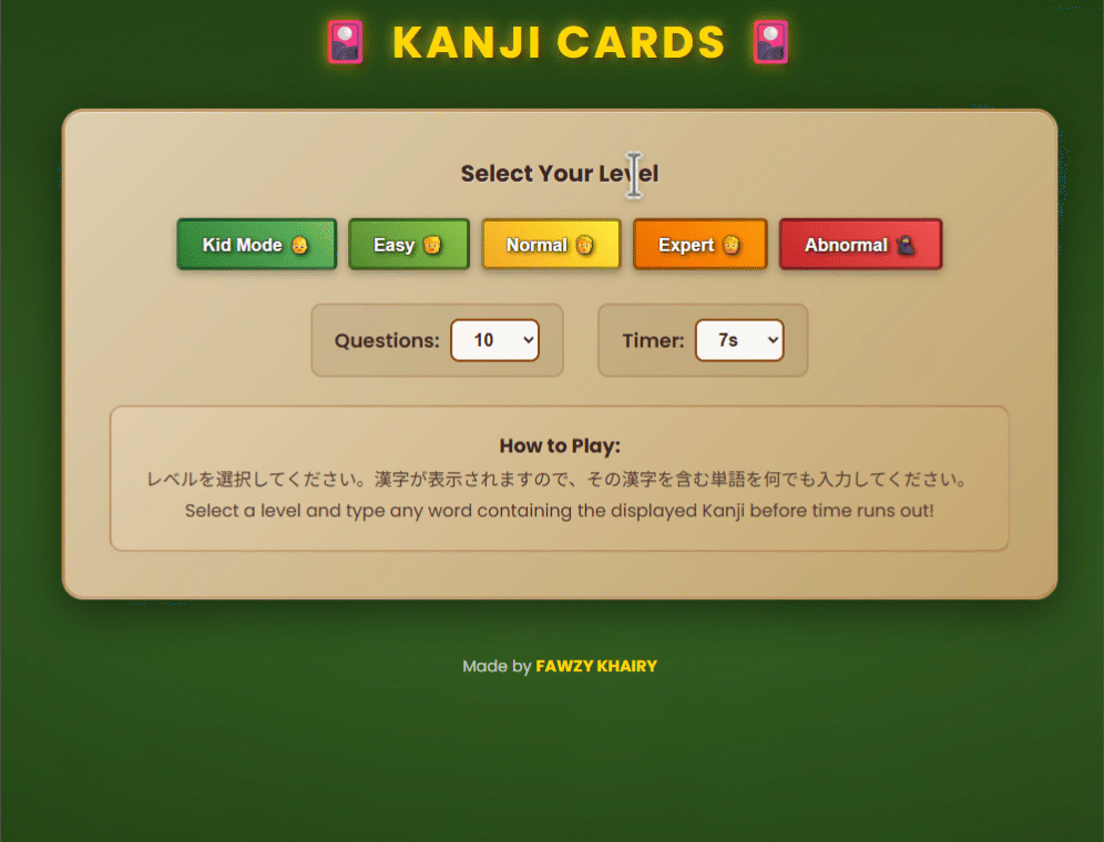 Kanji Cards