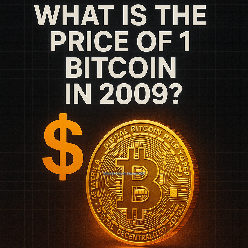 What is the price of 1 Bitcoin in 2009?