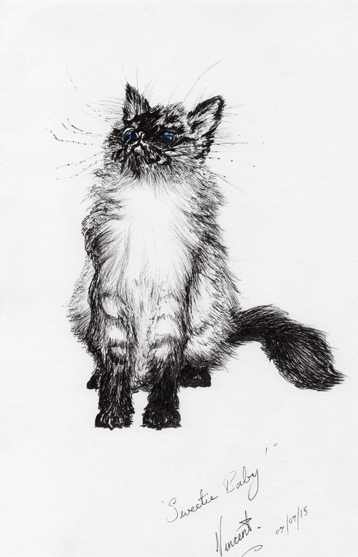 Vincent Alexander Booth - sweetie baby 2015 (ink on paper) - (MeisterDrucke-371709)