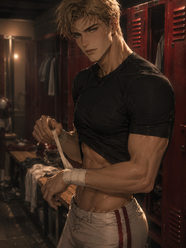 Locker room after practice