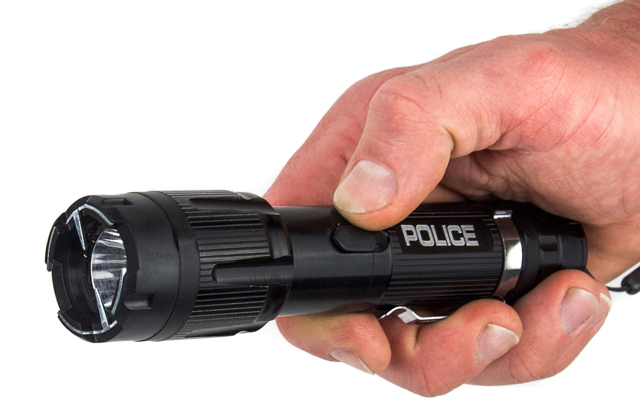 POLICE 1159 170 BV Stun Gun Flashlight Rechargeable Black 860001390537 eBay