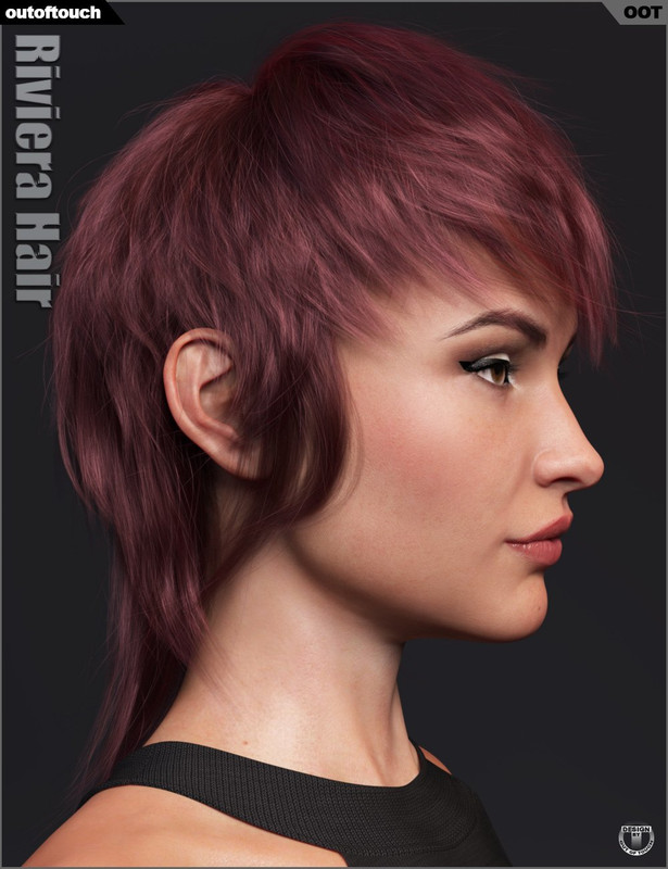 Riviera Hair for Genesis 3 and 8