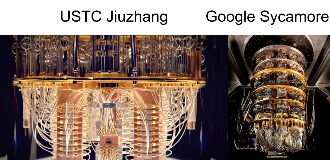 computer quantistici: ustc-jiuzhang-vs-google-sycamore-immagini