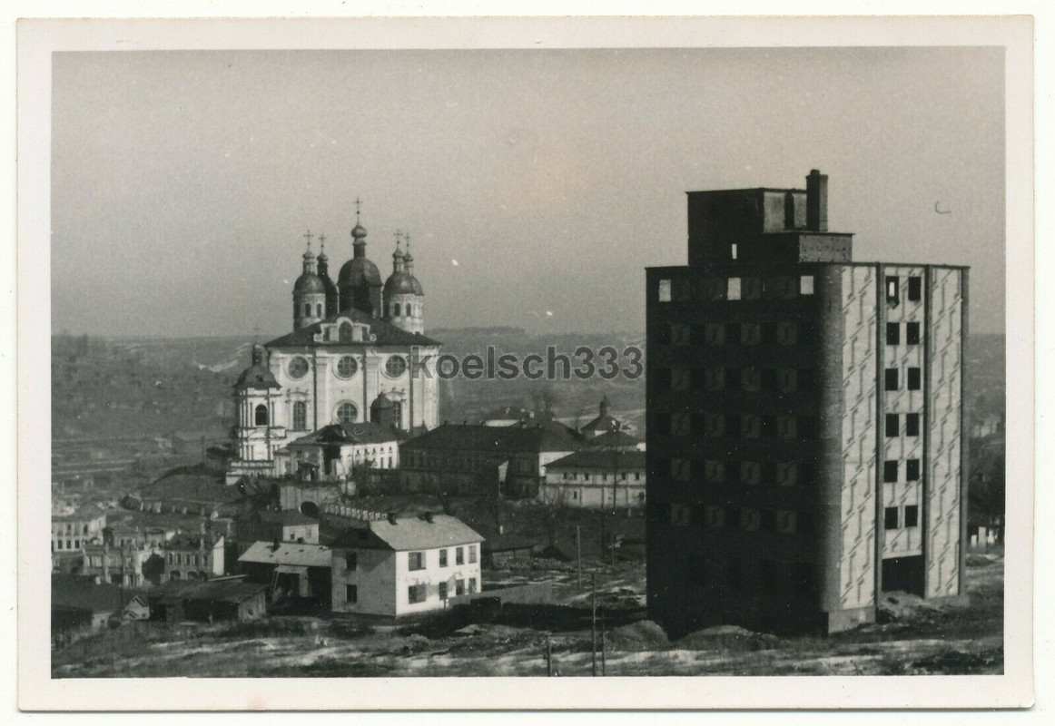 Foto Smolensk Kathedrale Hochhaus Häuser Ruinen Wehrmacht Ostfeldzug Russland