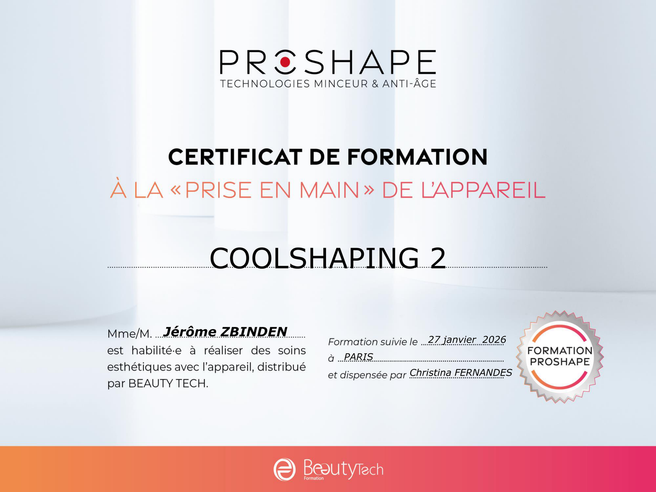 Cryo coolshaping