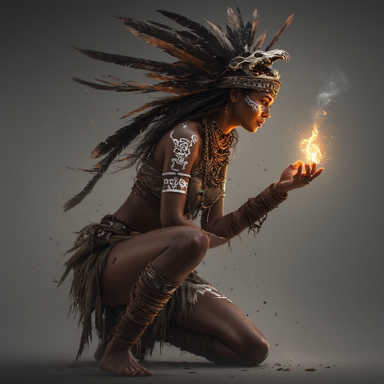A-powerful-tribal-warrior-woma-(16)