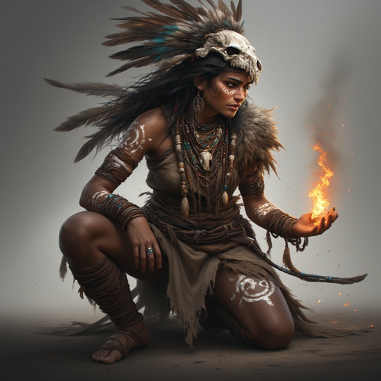 A-powerful-tribal-warrior-woma-(21)