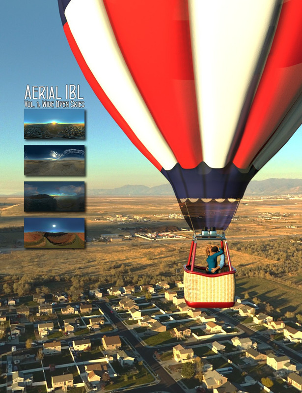 Aerial IBL Wide Open Skies HDRI