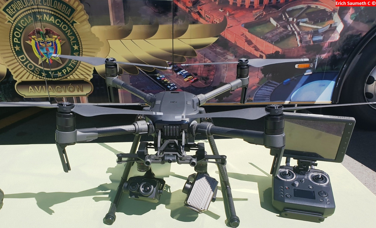 Policía Colombiana incorpora cuatro nuevos drones Matrice