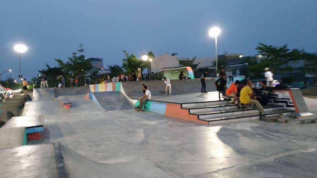 Skateboard park yang ada di Taman Kalijodo