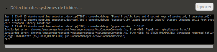 plantage à l'install