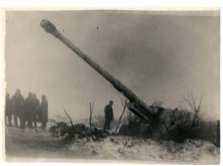 Разбитое немецкое орудие под Колпино (Красный Бор)