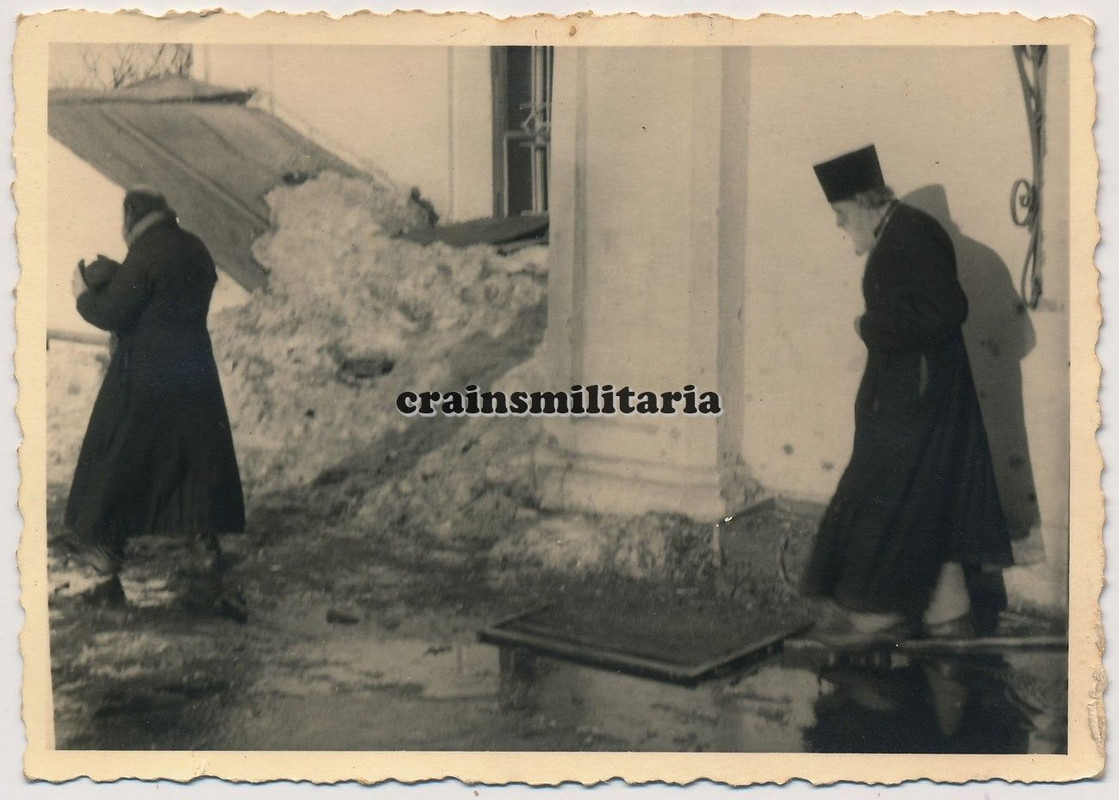 Orig. Foto orthodoxe Priester Bevölkerung Frau in RSCHEW Rshew R