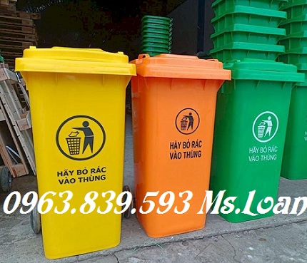 Bán thùng rác nhựa 120L rẻ, giá thùng rác 120lit. Lh 0963.839.593 Ms.Loan