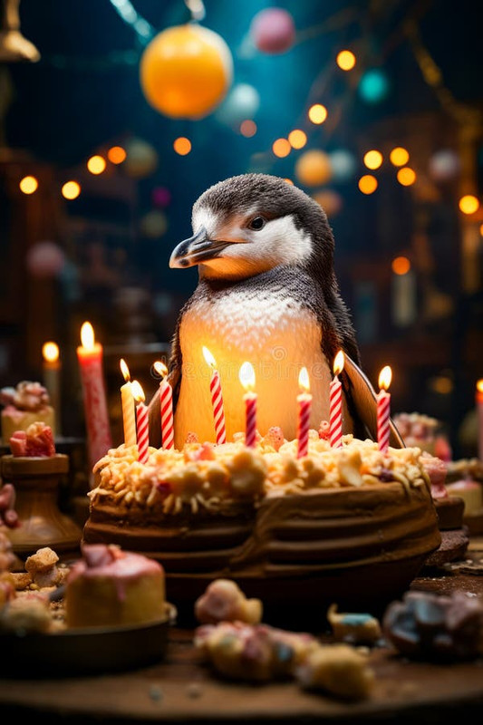 penguin-sitting-front-cake-lit-candles-generative-ai-penguin-sitting-front-cake-lit-candles-generati.jpg