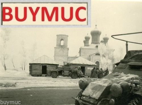 FOTO PANZER TANK SPÄHWAGEN RUSSIA KIRCHE